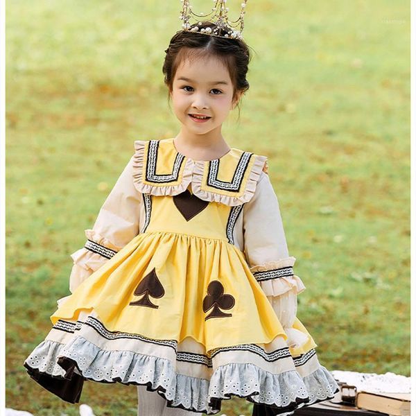 vintage lolita dress for girls 2021 kids gothic princess party dresses baby girl long sleeve ruffle frock child elegant clothing girl's, Red;yellow
vintage lolita dress for girls 2021 kids gothic princess party dresses baby girl long sleeve ruffle frock child elegant clothing girl's, Red;yellow