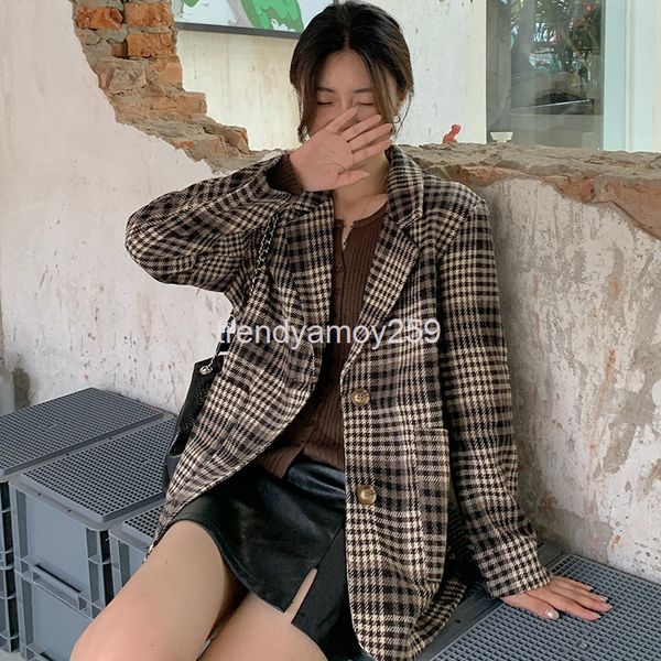 women's suits & blazers plaid suit wool coat women's autumn and winter loose ins design thickened chic hong kong style top, White;black
women's suits & blazers plaid suit wool coat women's autumn and winter loose ins design thickened chic hong kong style top, White;black