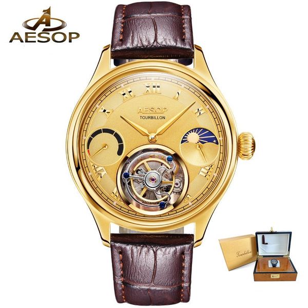 business real 100% tourbillon men watch automatic mechanical moon phase display aviation man gift clock wristwatches, Slivery;brown
business real 100% tourbillon men watch automatic mechanical moon phase display aviation man gift clock wristwatches, Slivery;brown