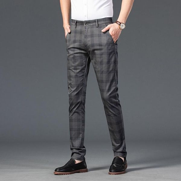 men's pants ly designer fashion men slim fit plaid leisure business streetwear spring summer elastic smart suit trousers, Black
men's pants ly designer fashion men slim fit plaid leisure business streetwear spring summer elastic smart suit trousers, Black