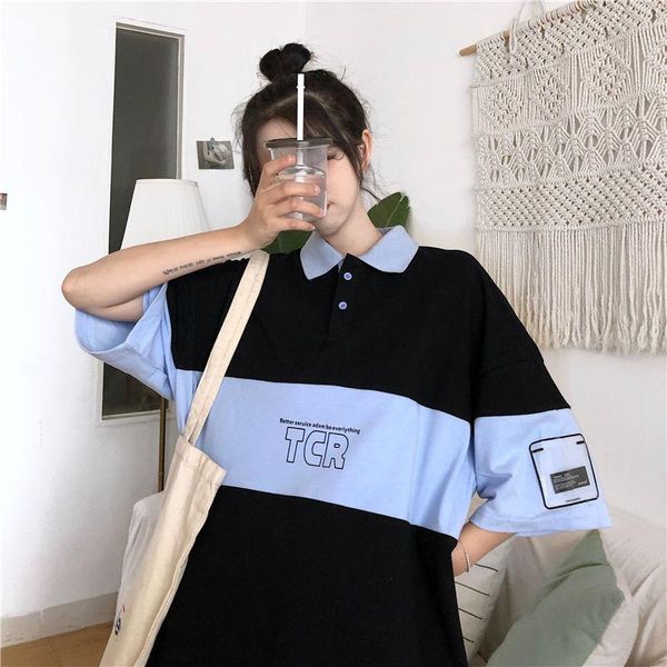women's t-shirt lapel shirt japanese ins short-sleeved female loose korean student wild bf lazy half-sleeved tide streetwear, White
women's t-shirt lapel shirt japanese ins short-sleeved female loose korean student wild bf lazy half-sleeved tide streetwear, White