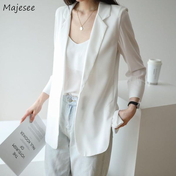 women's suits & blazers women summer sun-proof notched office lady elegant simple solid korean style three quarter sleeve ulzznag chic, White;black
women's suits & blazers women summer sun-proof notched office lady elegant simple solid korean style three quarter sleeve ulzznag chic, White;black