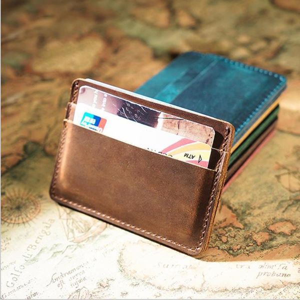 card holders zovyvol simple crazy horse retro men's casual wallet holder cowhide leather wholesale custom thin section purse, Brown;gray
card holders zovyvol simple crazy horse retro men's casual wallet holder cowhide leather wholesale custom thin section purse, Brown;gray