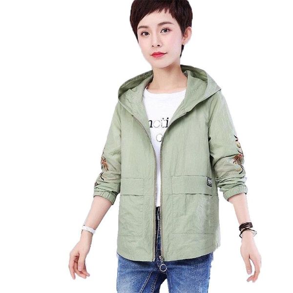 women's jackets women sun protection clothing large size embroidery short coat 2021 breathable female summer loose zipper jacketa18, Black;brown
women's jackets women sun protection clothing large size embroidery short coat 2021 breathable female summer loose zipper jacketa18, Black;brown