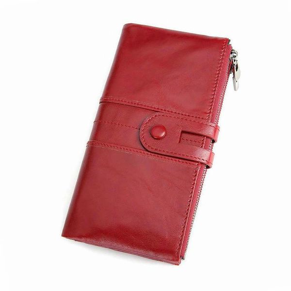 wallets fashion rfid genuine leather women clutch male women's long wallet zipper purse coin men lady money phone bag, Red;black
wallets fashion rfid genuine leather women clutch male women's long wallet zipper purse coin men lady money phone bag, Red;black