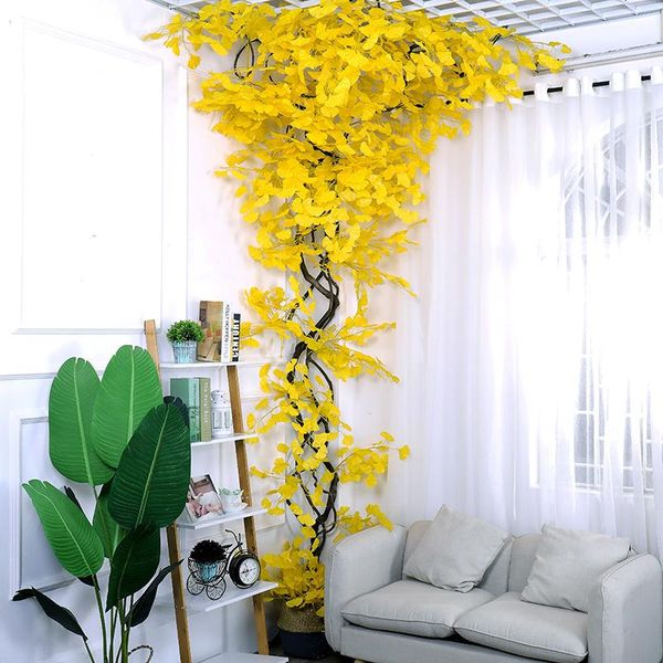 decorative flowers & wreaths 12pc/lot artificial leaves golden ginkgo fake leaf bouquet flower for wall decor plants wedding home plastic tr
decorative flowers & wreaths 12pc/lot artificial leaves golden ginkgo fake leaf bouquet flower for wall decor plants wedding home plastic tr