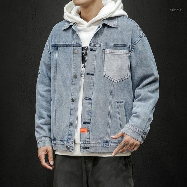 denim jacket men's spring and autumn fashion brand loose street trend ruffian handsome casual shirts, White;black
denim jacket men's spring and autumn fashion brand loose street trend ruffian handsome casual shirts, White;black