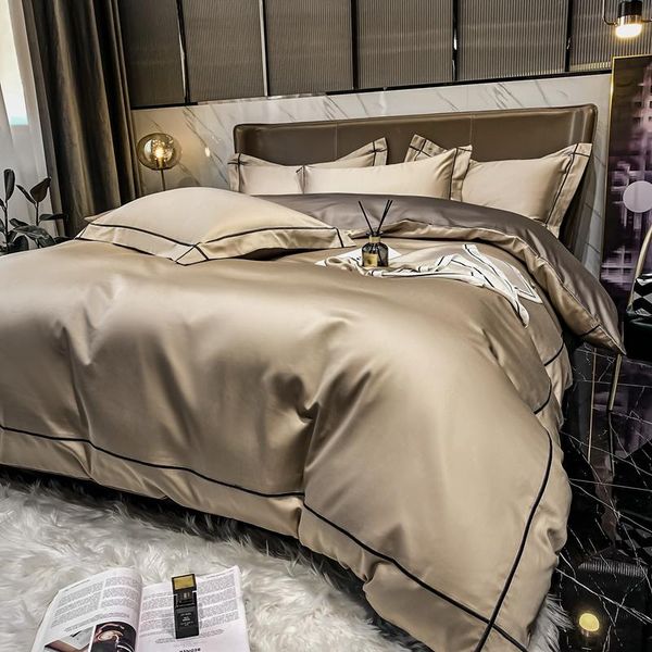 bedding sets beige white 600tc cotton set luxury gold stripe embroidery duvet cover flat/fitted sheet pillowcases home textiles
bedding sets beige white 600tc cotton set luxury gold stripe embroidery duvet cover flat/fitted sheet pillowcases home textiles