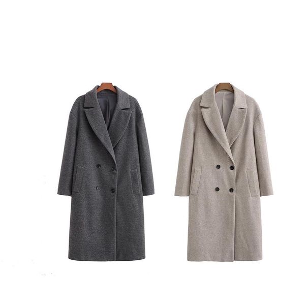 women's jackets woman minimalist solid color green long coats 2021 autumn fashion female double breasted coat ladies  long sleeve otuer, Black;brown
women's jackets woman minimalist solid color green long coats 2021 autumn fashion female double breasted coat ladies  long sleeve otuer, Black;brown
