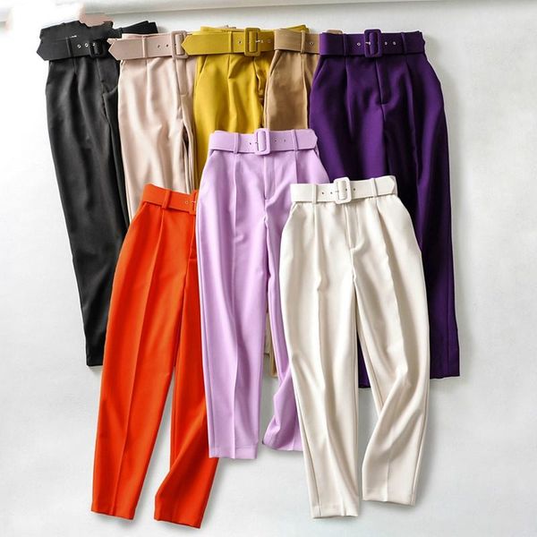 black suit pants for woman high waist sashes pockets office ladies fashion middle aged pink yellow women's & capris, Black;white
black suit pants for woman high waist sashes pockets office ladies fashion middle aged pink yellow women's & capris, Black;white