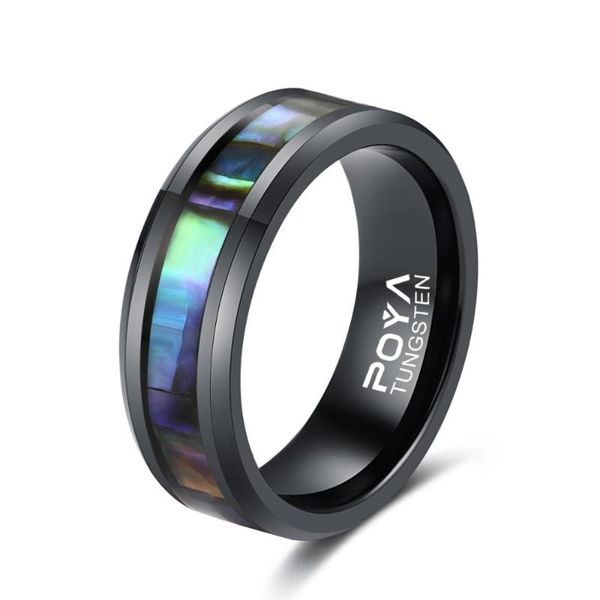 cluster rings poya 8 mm black tungsten ring abalone shell inlay wedding band beveled edges comfort fit, Golden;silver
cluster rings poya 8 mm black tungsten ring abalone shell inlay wedding band beveled edges comfort fit, Golden;silver