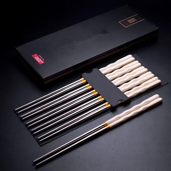 chopsticks 1 pair pack non-slip stainless steel reusable tableware dinning japanese chopstick sushi sticks kitchen tools
chopsticks 1 pair pack non-slip stainless steel reusable tableware dinning japanese chopstick sushi sticks kitchen tools