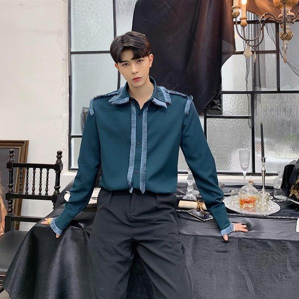 fashion green black vintage tassel long sleeve shirt male business dress stage clothing club style shirts men's casual, White;black
fashion green black vintage tassel long sleeve shirt male business dress stage clothing club style shirts men's casual, White;black