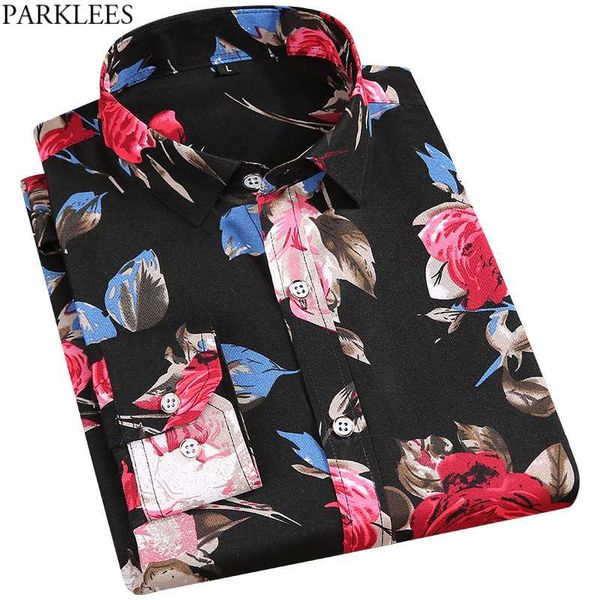 men's casual shirts mens stylish floral dress 2021 brand slim fit long sleeve shirt male button up blouse holiday party chemise, White;black
men's casual shirts mens stylish floral dress 2021 brand slim fit long sleeve shirt male button up blouse holiday party chemise, White;black