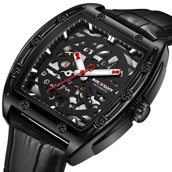aocasdiy new men's fluxury square mechanical leisure luminous leather waterproof automatic watch gift, Slivery;brown
aocasdiy new men's fluxury square mechanical leisure luminous leather waterproof automatic watch gift, Slivery;brown