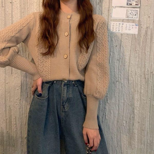 women's knits & tees sweater women's autumn and winter 2021 korean version of loose puff sleeve solid color knitted cardigan all-ma, White
women's knits & tees sweater women's autumn and winter 2021 korean version of loose puff sleeve solid color knitted cardigan all-ma, White