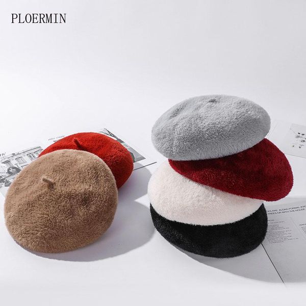 berets 2021 women artificial mink cashmere beret ladies knitting hats winter warm painter hat fashion all-match, Blue;gray
berets 2021 women artificial mink cashmere beret ladies knitting hats winter warm painter hat fashion all-match, Blue;gray