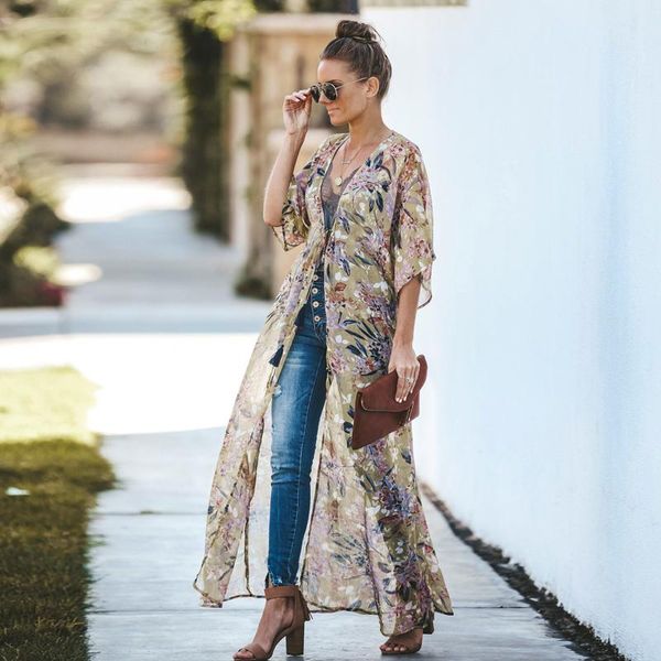 women's blouses & shirts fancy style lovely flowers print summer casual coat float light chiffon translucent elegant kimono bow crossov, White
women's blouses & shirts fancy style lovely flowers print summer casual coat float light chiffon translucent elegant kimono bow crossov, White