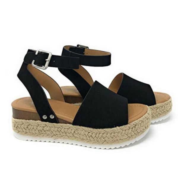 arrival summer ankle strap sandals open toe platform casual wedges shoes for women beach dsa, Black
arrival summer ankle strap sandals open toe platform casual wedges shoes for women beach dsa, Black