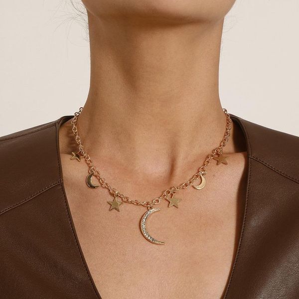 chains moon necklaces woman elegant necklace women fashion stars trendy lovers charms jewelry wedding gold color metal collier, Silver
chains moon necklaces woman elegant necklace women fashion stars trendy lovers charms jewelry wedding gold color metal collier, Silver