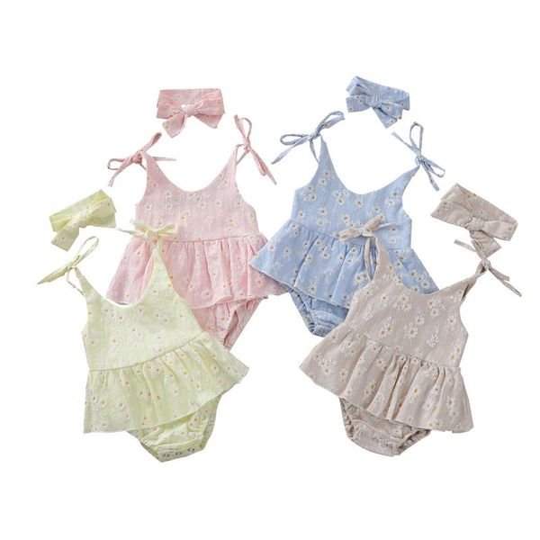 jumpsuits summer baby girls clothes bandage daisy print romper dress headband cotton linen outfits, Blue
jumpsuits summer baby girls clothes bandage daisy print romper dress headband cotton linen outfits, Blue