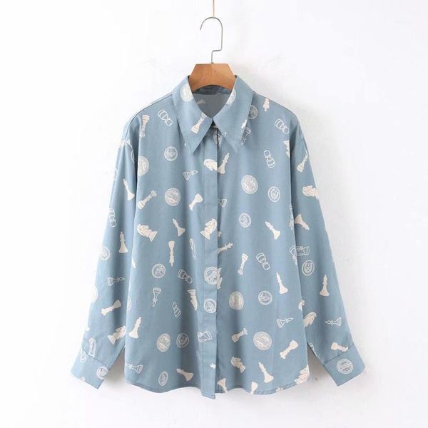women's blouses & shirts fashion women vintage printing casual slim blouse office ladies turn down collar long sleeve chic chemise ls6, White
women's blouses & shirts fashion women vintage printing casual slim blouse office ladies turn down collar long sleeve chic chemise ls6, White