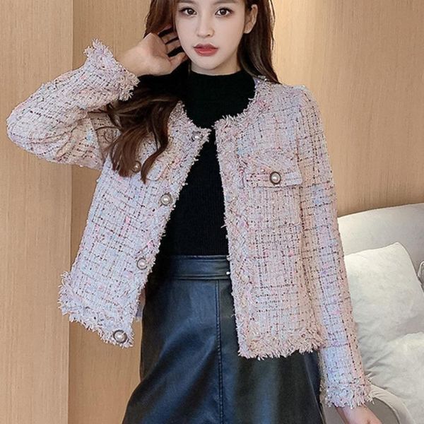 women's jackets chic small fragrance women tweed streetwear autumn winter single breasted tassel bead female long sleeve jacket coat ve, Black;brown
women's jackets chic small fragrance women tweed streetwear autumn winter single breasted tassel bead female long sleeve jacket coat ve, Black;brown