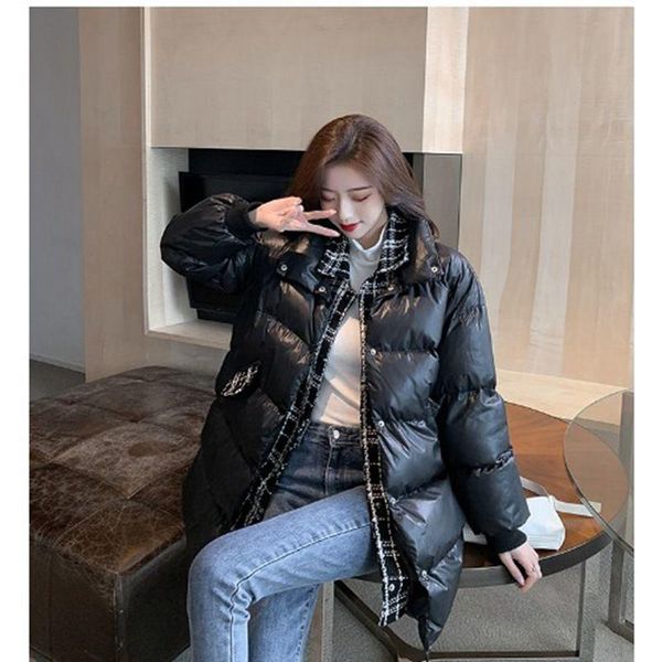 woman jacket parkas coat women's cotton-padded winter dongdaemun long veste femme down &, Black 
woman jacket parkas coat women's cotton-padded winter dongdaemun long veste femme down &, Black