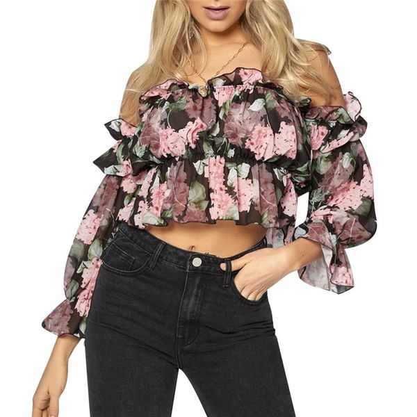 women's blouses & shirts fashion 2021 candy color off shoulder crop women summer dot print lantern sleeve lady slash neck beach bl, White
women's blouses & shirts fashion 2021 candy color off shoulder crop women summer dot print lantern sleeve lady slash neck beach bl, White