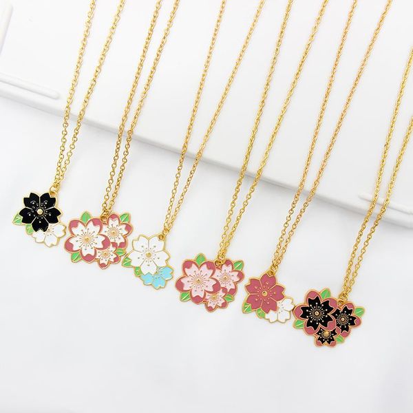 pendant necklaces colorful cherry blossoms necklace 6 style flowers fashion holiday party jewelry girl's gift, Silver
pendant necklaces colorful cherry blossoms necklace 6 style flowers fashion holiday party jewelry girl's gift, Silver