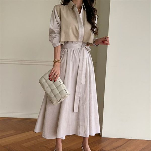women black patchwork pleated ruffles long bandage dress lapel sleeve loose fashion spring autumn 2f0467 210510, Black;gray
women black patchwork pleated ruffles long bandage dress lapel sleeve loose fashion spring autumn 2f0467 210510, Black;gray