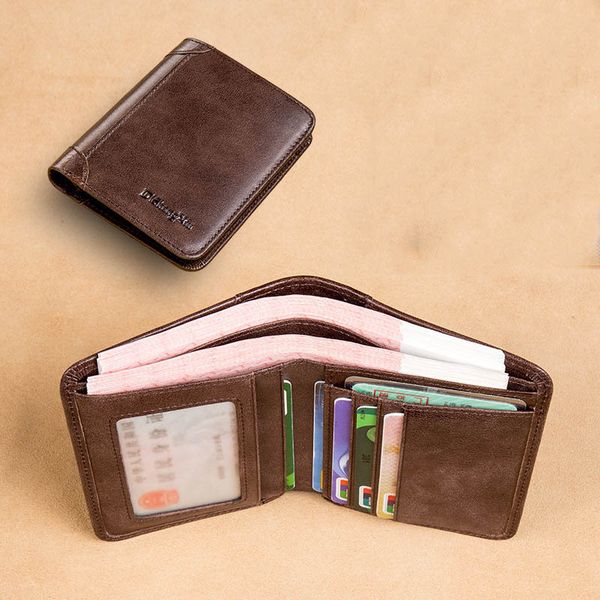 2021 men's wallet blocking anti theft vintage genuine leather wallet men business card holder purse bag wallet man, Red;black
2021 men's wallet blocking anti theft vintage genuine leather wallet men business card holder purse bag wallet man, Red;black