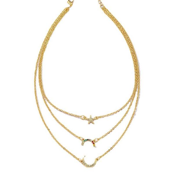 chains ins gold chain heart star crescent moon multi-layers necklaces trendy korean fashion women party jewelry, Silver
chains ins gold chain heart star crescent moon multi-layers necklaces trendy korean fashion women party jewelry, Silver