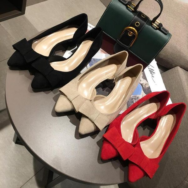 ladies pumps solid color flock heels butterfly knot slip on shoes s classic pointed toe square dress, Black
ladies pumps solid color flock heels butterfly knot slip on shoes s classic pointed toe square dress, Black