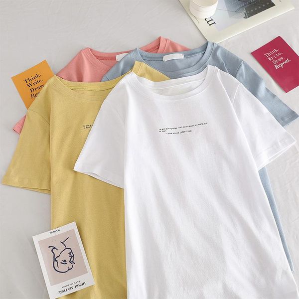 women's t-shirt letter printed t shirt women summer korean clothes harajuku tees o-neck loose short sleeve tide female, White
women's t-shirt letter printed t shirt women summer korean clothes harajuku tees o-neck loose short sleeve tide female, White