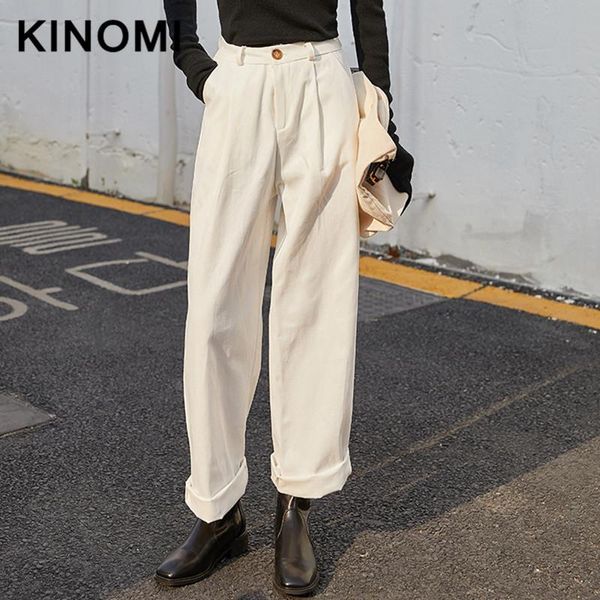 women's pants & capris kinomi autumn winter wide-legged street suit high waist loose korean style casual long trouser pockets arrival, Black;white
women's pants & capris kinomi autumn winter wide-legged street suit high waist loose korean style casual long trouser pockets arrival, Black;white