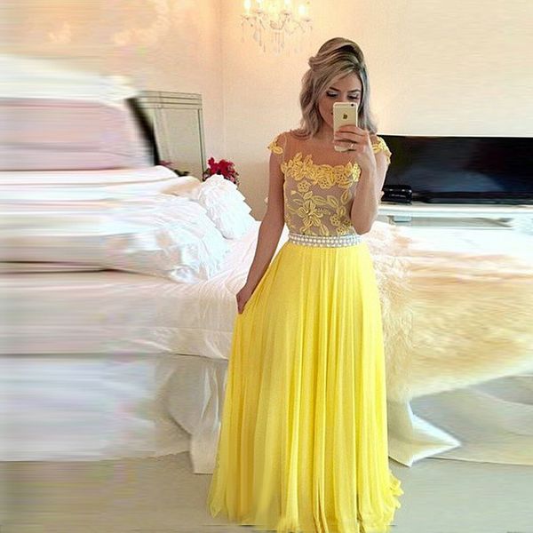 vestidos de fiesta illusion yellow chiffon a line prom dresses for women formal evening gowns appliques robe 2021, Black
vestidos de fiesta illusion yellow chiffon a line prom dresses for women formal evening gowns appliques robe 2021, Black