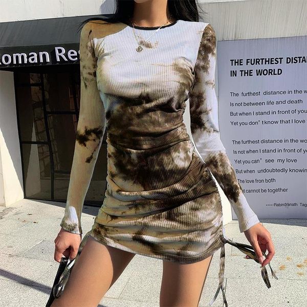 autumn and winter women's mini dress tie-dye print slim long sleeve high waist o-neck street fashion nightclub casual dresses, Black;gray
autumn and winter women's mini dress tie-dye print slim long sleeve high waist o-neck street fashion nightclub casual dresses, Black;gray