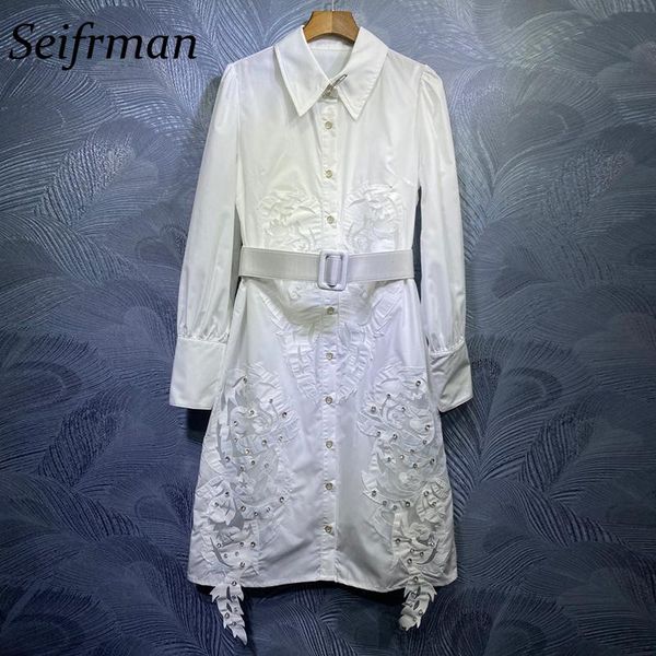 casual dresses seifrman women summer fashion runway party midi dress lantern sleeve sashes beading shirt style ladies aline 2021, Black;gray
casual dresses seifrman women summer fashion runway party midi dress lantern sleeve sashes beading shirt style ladies aline 2021, Black;gray