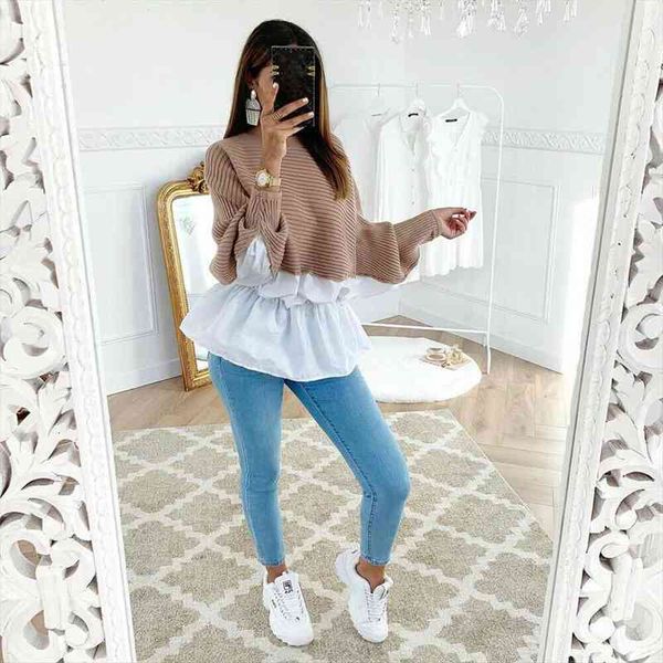fashion womens long sleeve patchwork sweaters pullover ladies casual loose sweater blouse, White;black
fashion womens long sleeve patchwork sweaters pullover ladies casual loose sweater blouse, White;black