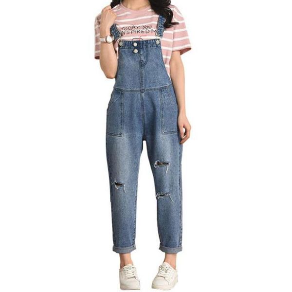 women's jumpsuits & rompers long denim jumpsuit women romper plus size hole ripped loose jeans pants streetwear casual large overalls, Black;white
women's jumpsuits & rompers long denim jumpsuit women romper plus size hole ripped loose jeans pants streetwear casual large overalls, Black;white