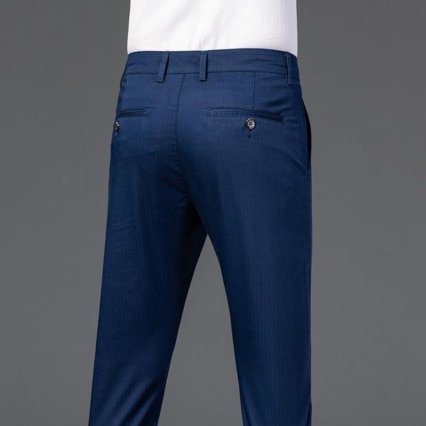 men's pants stretch stripe casual mens four seasons cotton formal business straight fashion trousers male 7 colors, Black
men's pants stretch stripe casual mens four seasons cotton formal business straight fashion trousers male 7 colors, Black