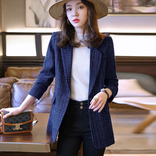women's suits & blazers s-4xl large size suit office professional wear autumn and winter slim plaid long-sleeved ladies jacket, White;black
women's suits & blazers s-4xl large size suit office professional wear autumn and winter slim plaid long-sleeved ladies jacket, White;black