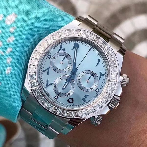 wristwatches men diamonds stainless steel silver arabic numberals baguette bezel glacier blue dial 2813 automatic movement watch, Slivery;brown
wristwatches men diamonds stainless steel silver arabic numberals baguette bezel glacier blue dial 2813 automatic movement watch, Slivery;brown