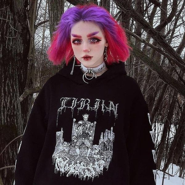 women's hoodies & sweatshirts women punk gothic print winter clothes grunge y2k long sleeve harajuku skull pullover kawaii coat oversiz, Black
women's hoodies & sweatshirts women punk gothic print winter clothes grunge y2k long sleeve harajuku skull pullover kawaii coat oversiz, Black