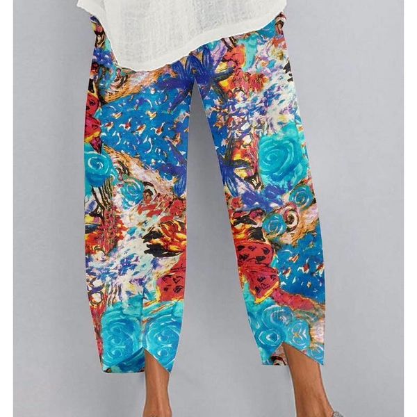 women's pants & capris womens lightweight summer loose irregular hem comfort floral printing elastic waists with two pockets calf lengt, Black;white
women's pants & capris womens lightweight summer loose irregular hem comfort floral printing elastic waists with two pockets calf lengt, Black;white