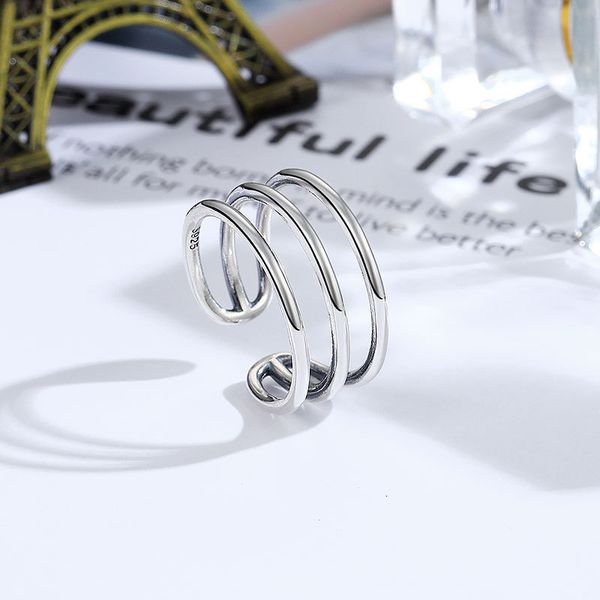 delicate ring japanese and korean style suquan s925 pure silver female open temperament three s thai fashion
delicate ring japanese and korean style suquan s925 pure silver female open temperament three s thai fashion