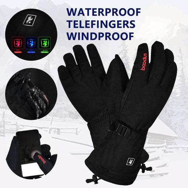 winter gloves electric heated heat insulated thermal adjustable temperature hand warm cycling, Black
winter gloves electric heated heat insulated thermal adjustable temperature hand warm cycling, Black
