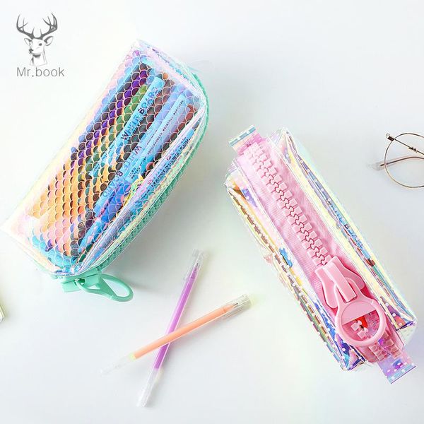 creative big zipper colorful laser pencil case portable travel makeup organizer kawaii pencilcase girl gifts school stationery bags
creative big zipper colorful laser pencil case portable travel makeup organizer kawaii pencilcase girl gifts school stationery bags