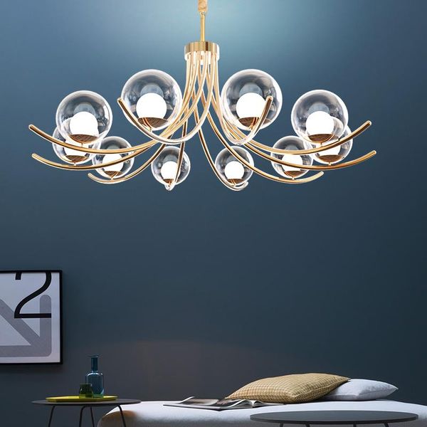 modern luxury metal luster glass ball chandelier nordic interior lighting living room bedroom dining hanging light fixture pendant lamps
modern luxury metal luster glass ball chandelier nordic interior lighting living room bedroom dining hanging light fixture pendant lamps